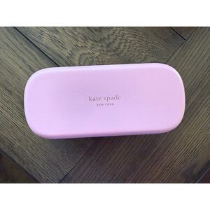 Kate Spade New York Pink Green Gold Sunglasses Case Hello sunshine